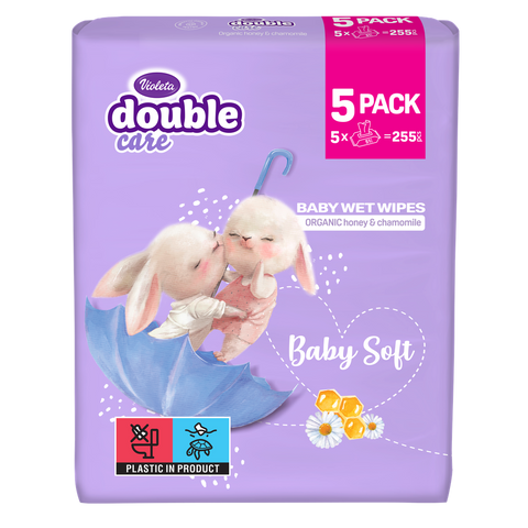 Violeta Baby vlažne maramice s medom i kamilicom 51/1, 5pack
