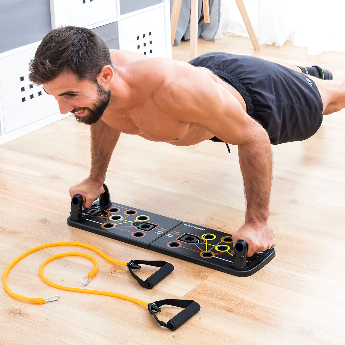 Ploča za sklekove Push-Up s Trakama Otpora i Vodičem za Vježbanje Pulsher InnovaGoods
