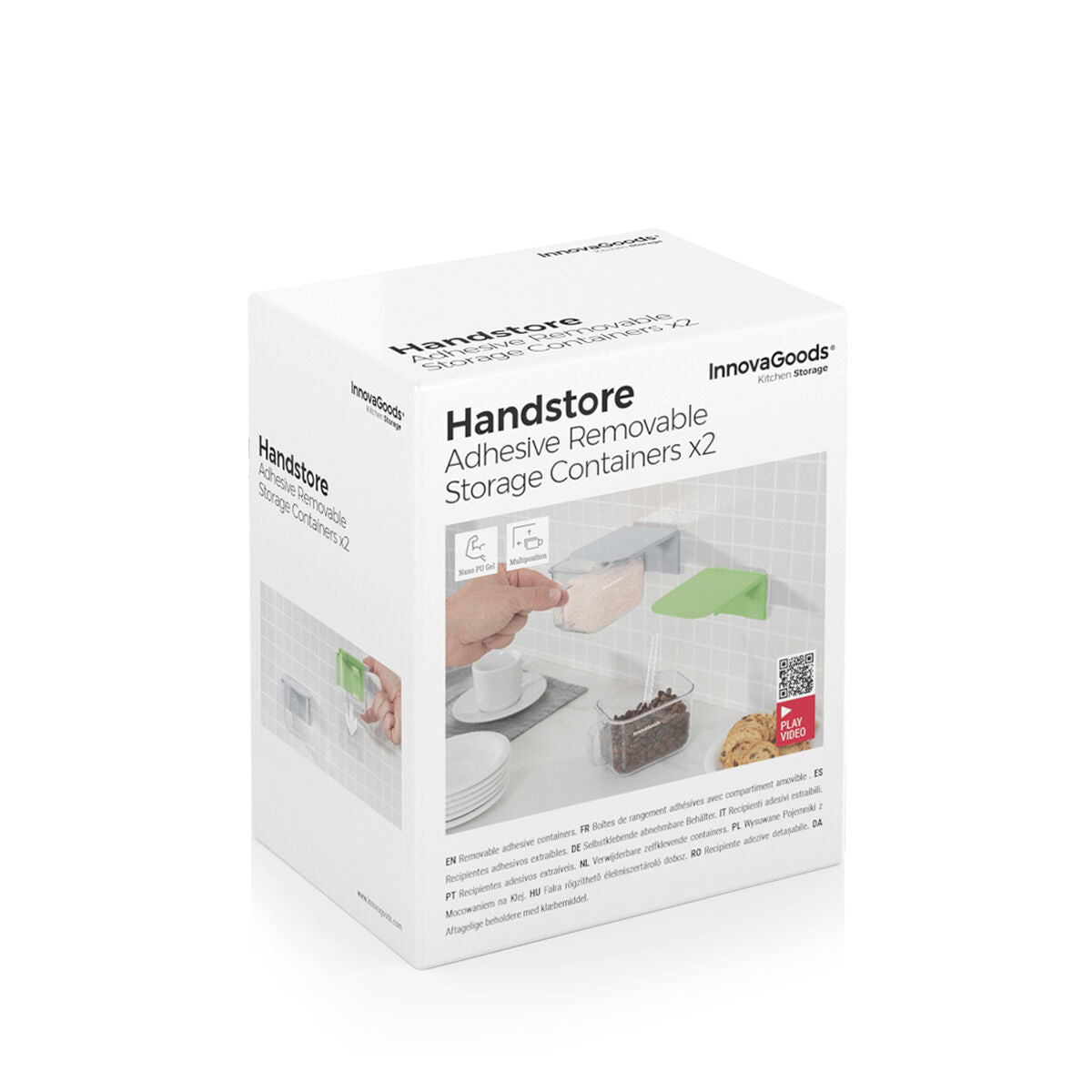 Uklonjive ljepljive kuhinjske posude Handstore InnovaGoods 2 kom.