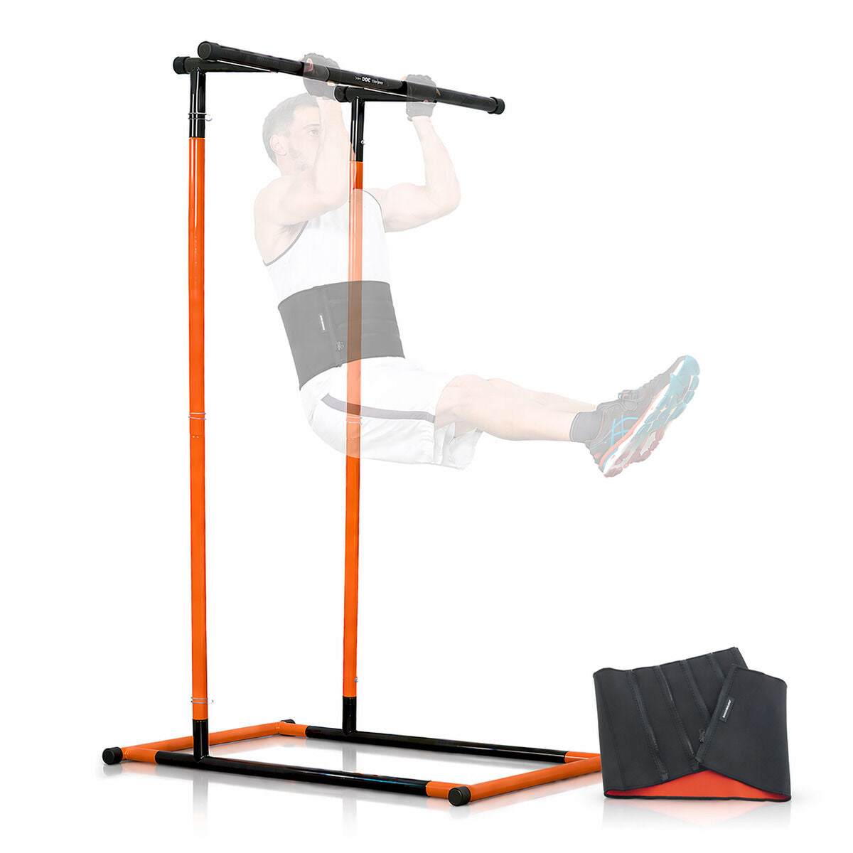 Paket stanica za zgibove fitness, sportski pojas efekt saune i vodič za vježbe InnovaGoods
