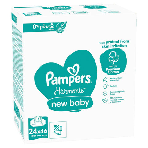 Pampers Harmonie vlažne maramice New Baby 24x46 komada