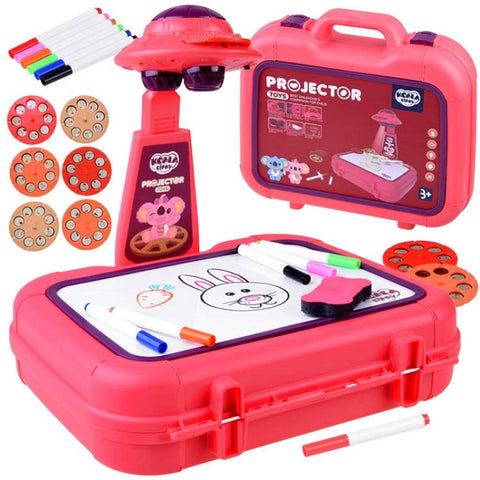 Set za crtanje s projektorom u koferiću - pink
