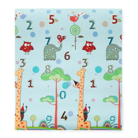 PETITE&amp;amp;MARS Dvostrana podloga za igru Joy Max, Giraffe&amp;amp;Sea 180x150 cm