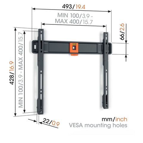 Vogels TVM1403, zidni nosač za ekrane od 32&quot;-77&quot;, fiksni, do 50kg