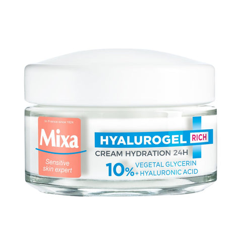 Mixa Hyalurogel Rich njega za intenzivnu hidrataciju osjetljive i suhe kože 50 ml