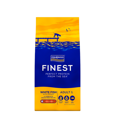 Fish4Dogs Finest White fish Adult, Small kibble - male granule, bijela riba 6 kg
