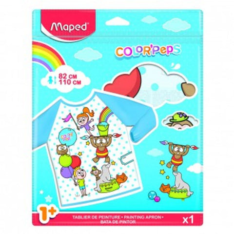 Pregača za likovni, Maped, s rukavima, za djecu do visine 110 cm