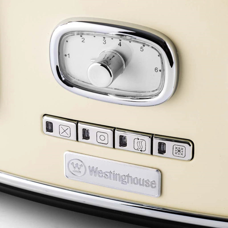 Westinghouse Retro White 4 Slice toster