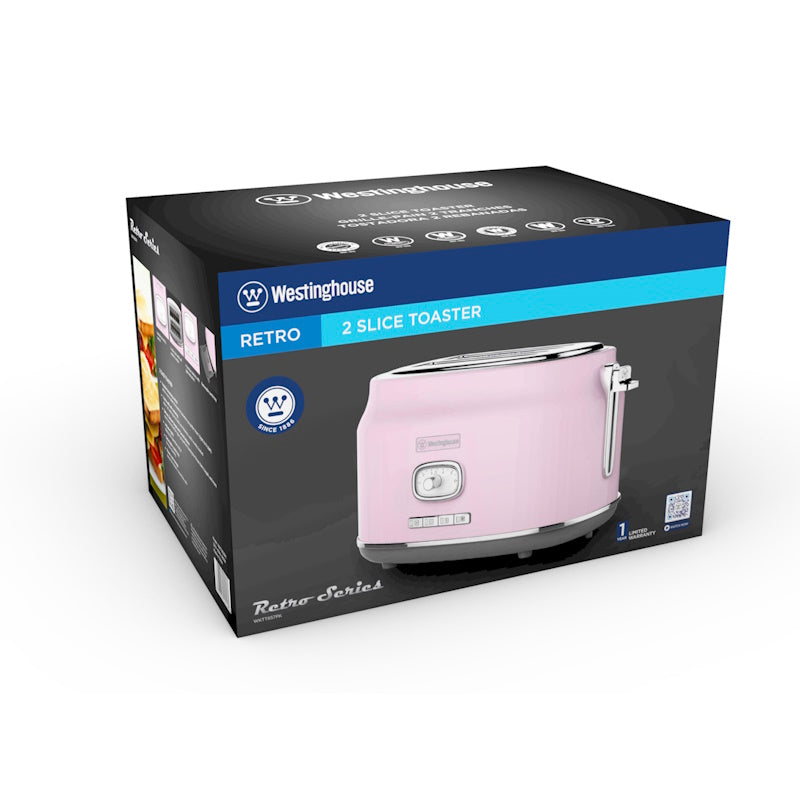 Westinghouse Retro Pink 2 Slice toaster