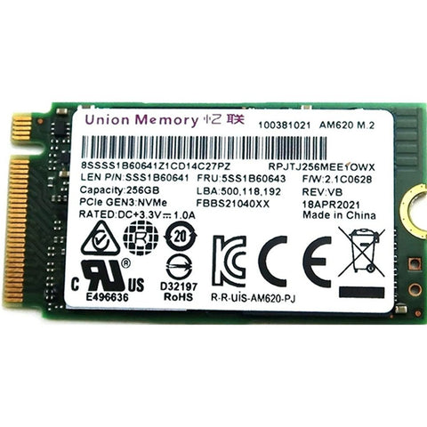 SSD Union SSS1B60641 M.2 NVMe PCIe 2242 256GB (40mm)