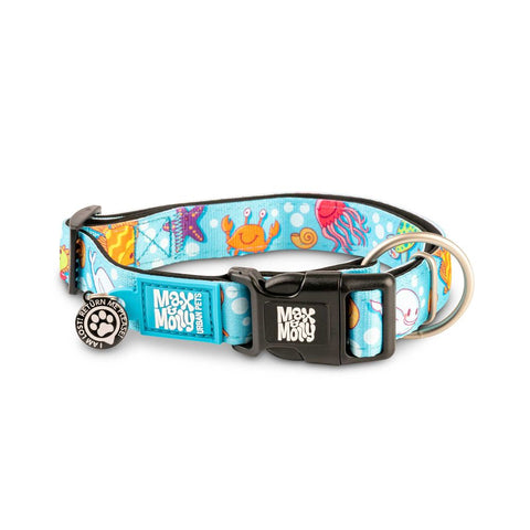 Max&amp;Molly Ogrlica Smart ID Blue Ocean, M – 2 cm x 34-55 cm