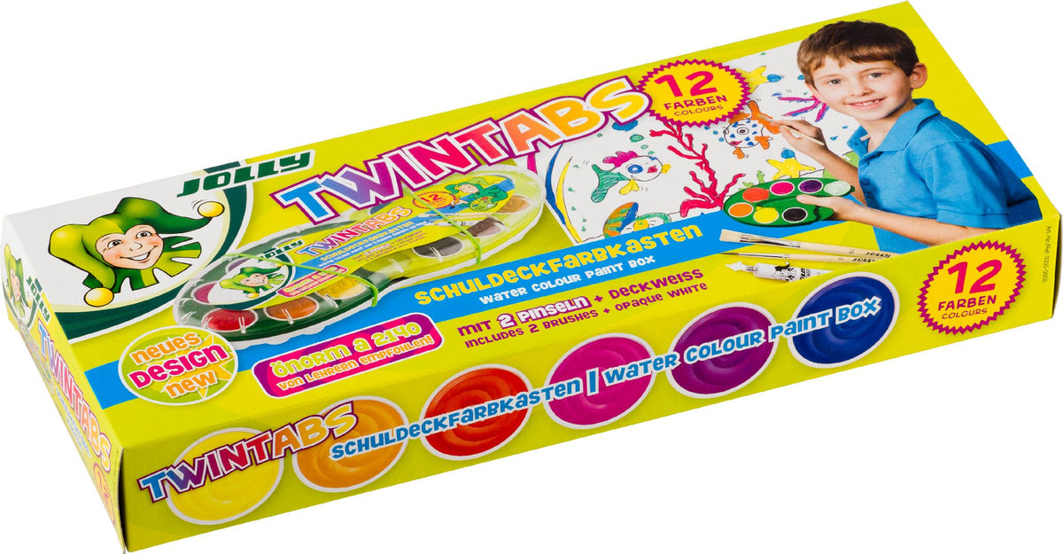 Vodene barve Jolly twintabs 12/1 klik sistem v plastični škatli