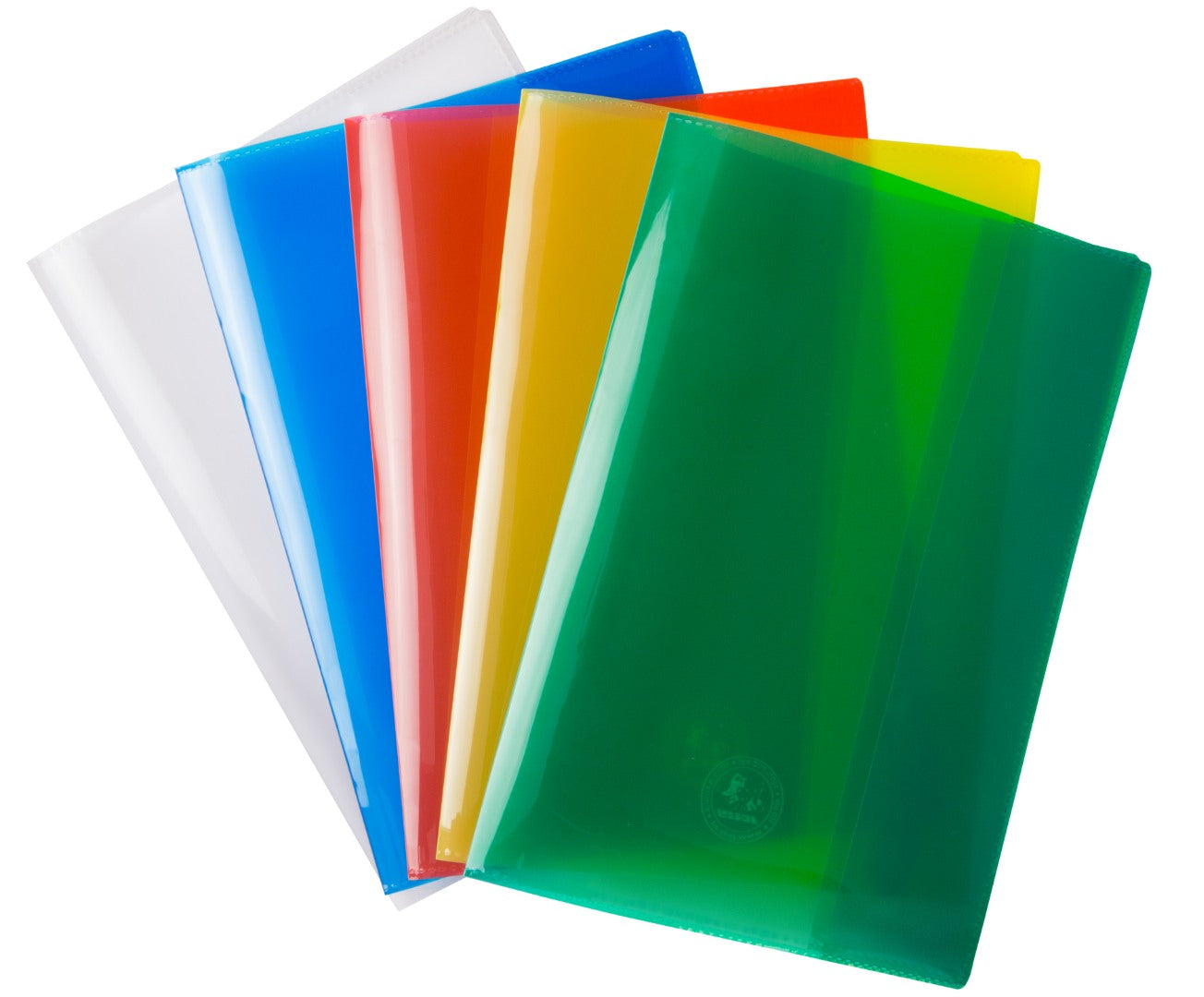 Omotnica za bilježnicu A5 Jolly, set od 5 boja (transparent, žuta, crvena, plava, zelena)