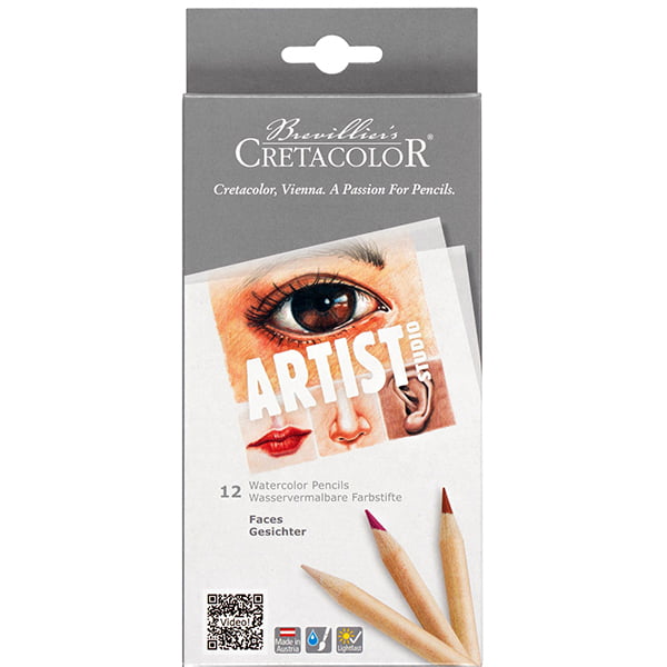 Umetniške grafitne svinčnike Cretacolor artist studio Faces 12 kos v kartonski škatli