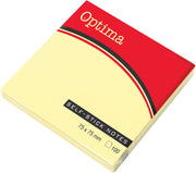 Blok samoljepivi 75x75 žuti OPTIMA 100L 22910 P12/216