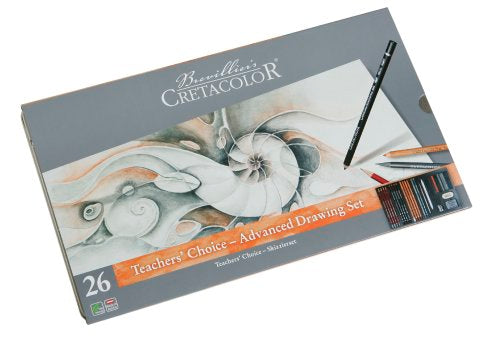 Umjetnički kpl za crtanje Cretacolor teacher 26 kom u metalnoj kutiji