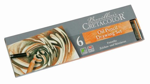 Umjetničke drvene uljane boje Cretacolor 6 kom u metalnoj kutiji