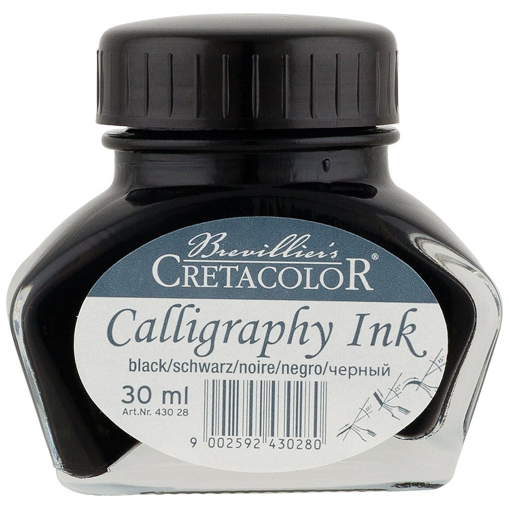 Umjetnička crna tinta Cretacolor za kaligrafsko pero 30ml
