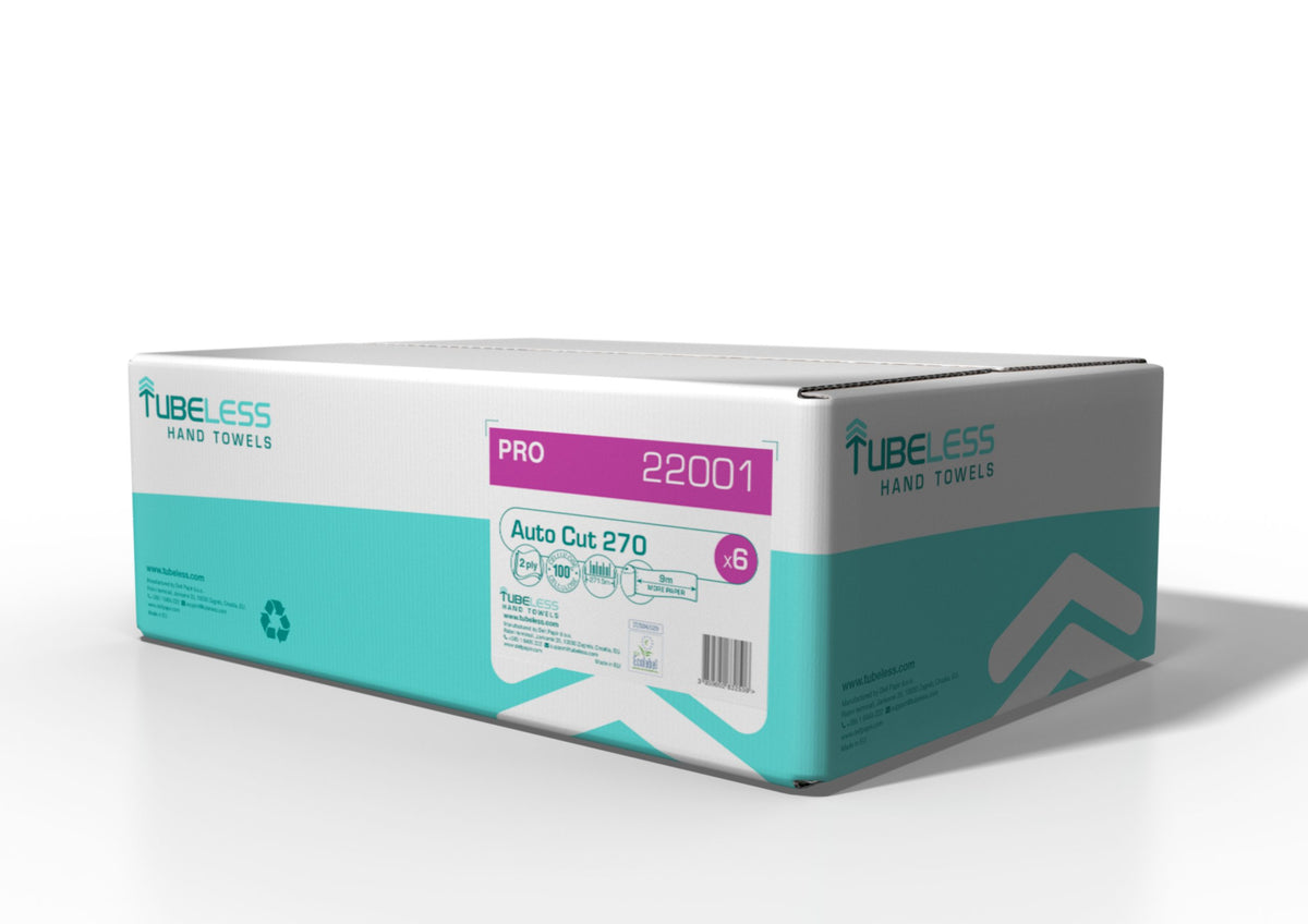 Papirnati brisač Tubeless v roli autocut 2-sloja 270m 6/1