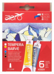 Boja tempera Aero 7,5ml tubice 6 kom u kartonskoj kutiji