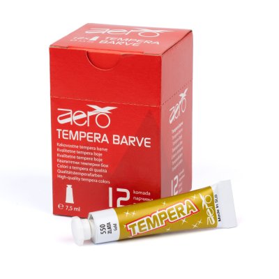 Tempera barva Aero 7,5ml tubica zlata