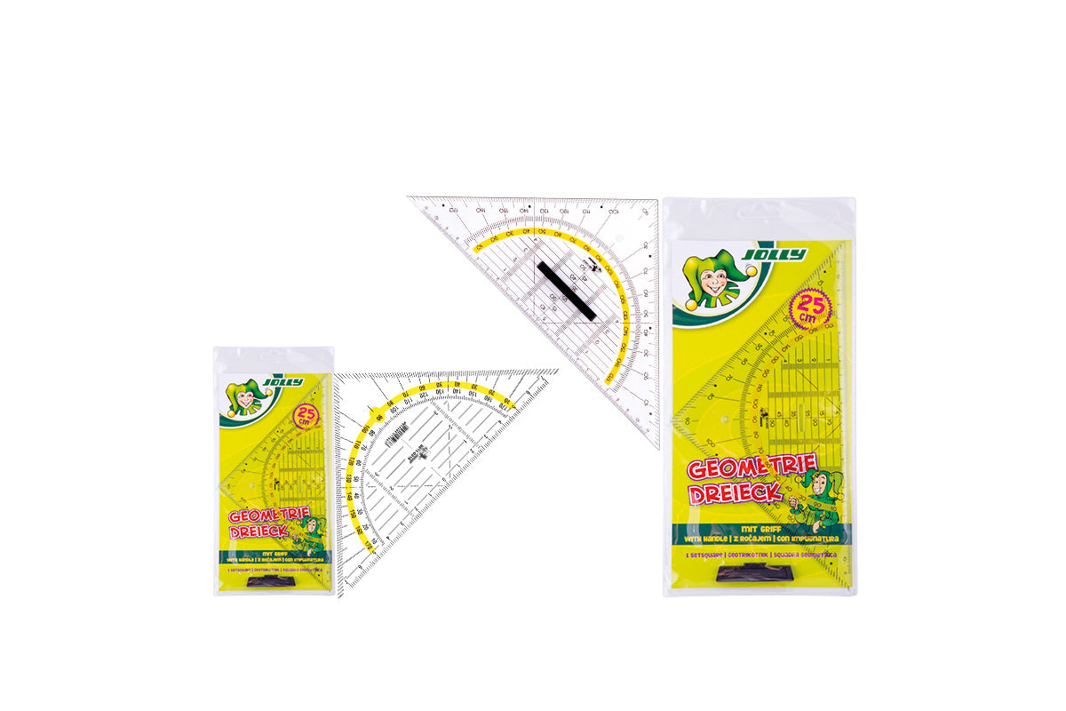 Geometrijski set Jolly, 16cm prozirni