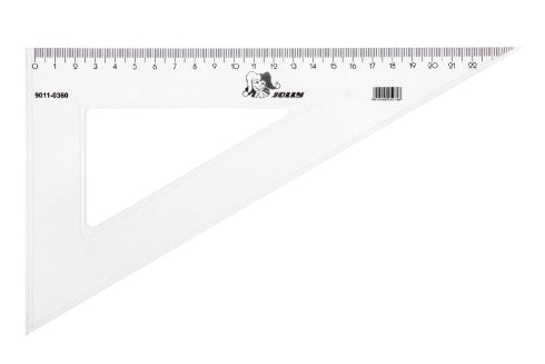 Trokut Jolly PVC proziran 60° 25cm u plastičnoj vrećici