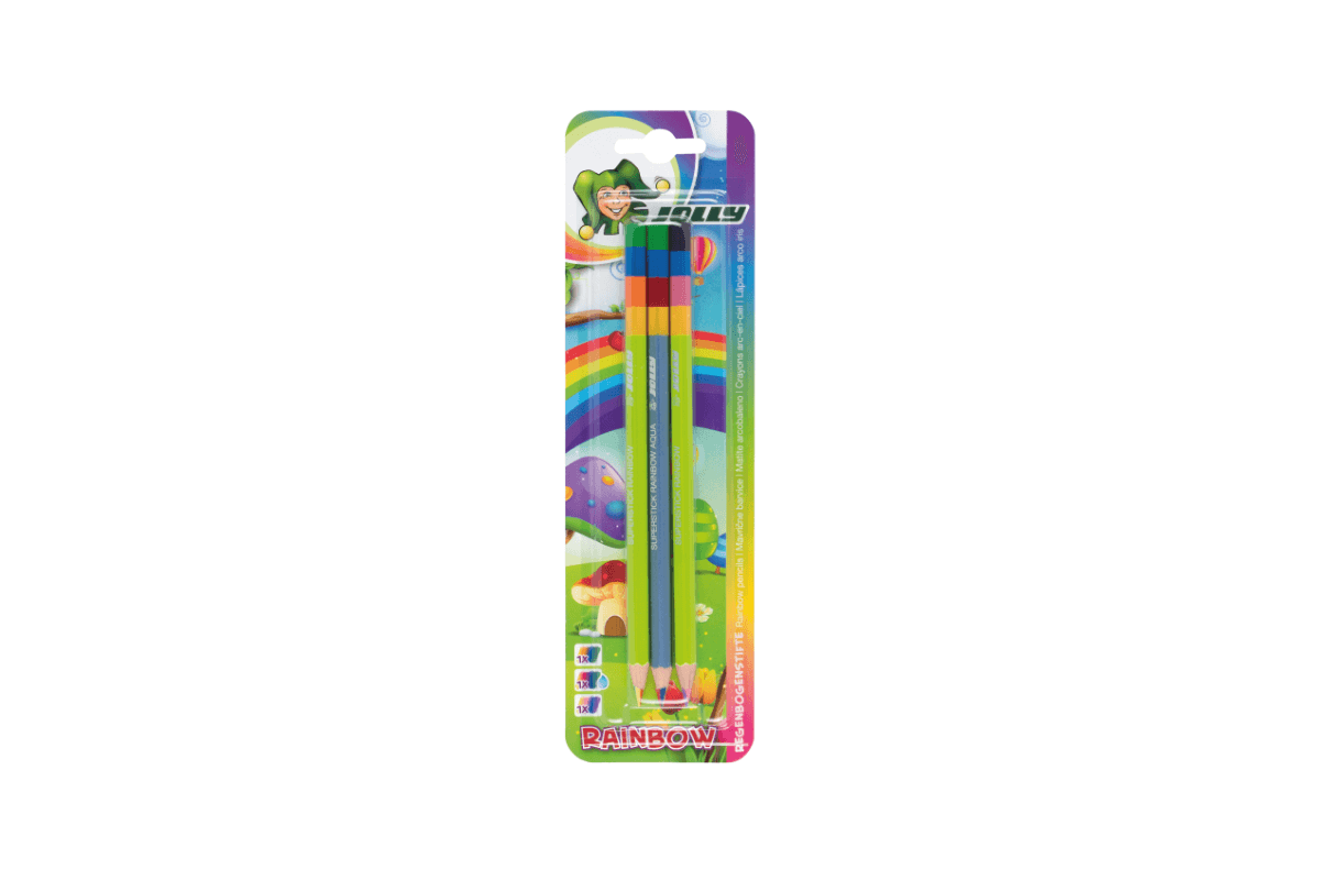 Barvice Jolly Superstick RAINBOW, 3 kos v blistru