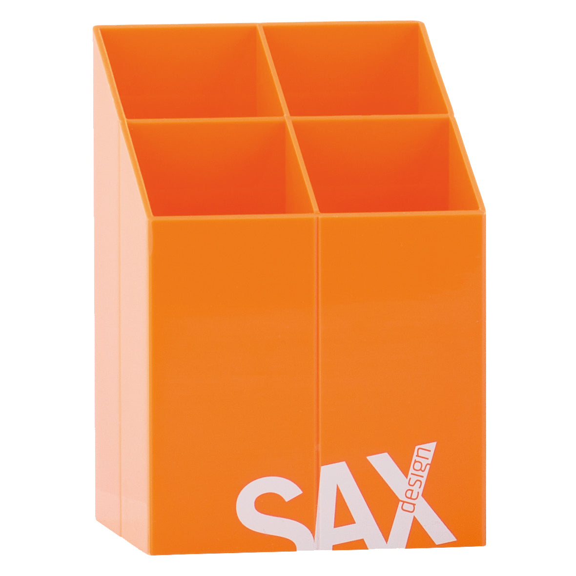 Kozarec za svinčnike Sax design kocka oranžna