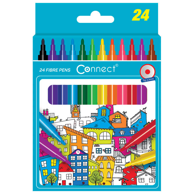 Šolski flomaster 24 barv Connect blister
