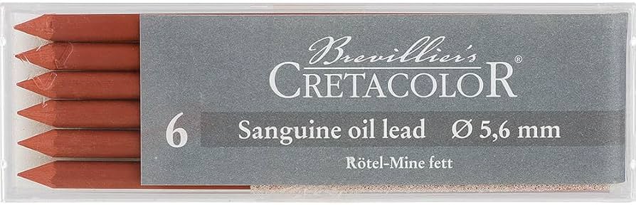 Umetniški oljni svinčnik Cretacolor sanguine rdeča medij 6/1