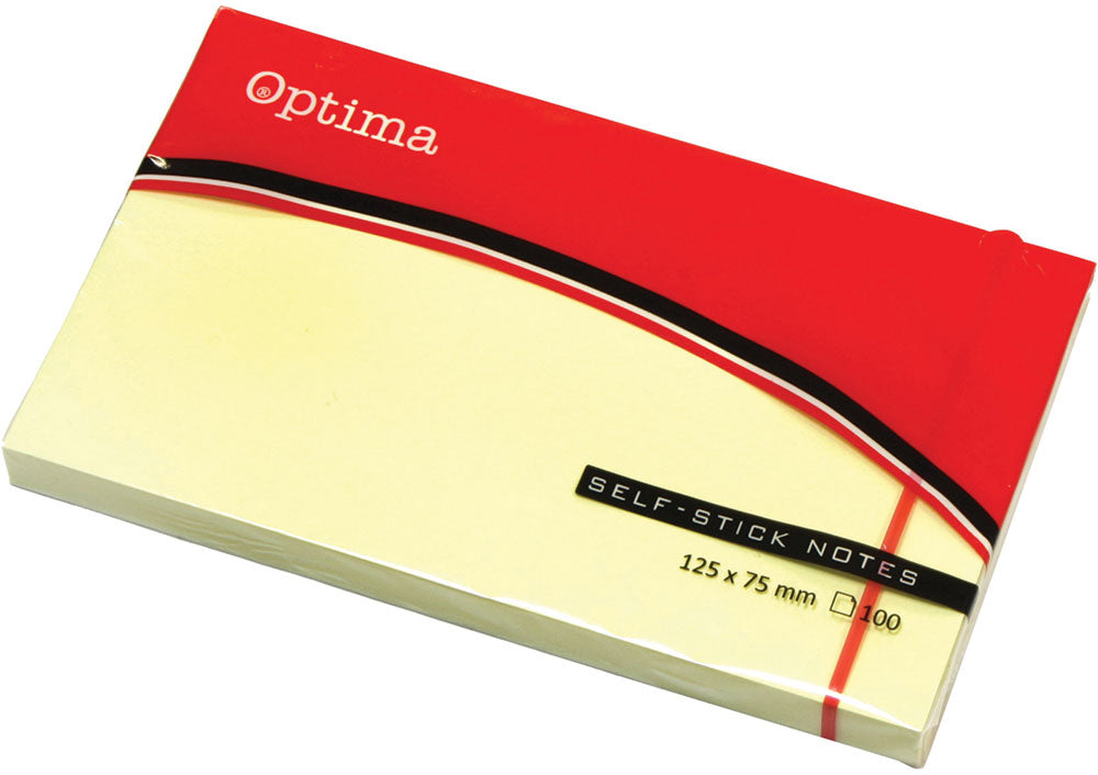 Blok samoljepivi 75x125 žuti OPTIMA 100L 22942 P12/120