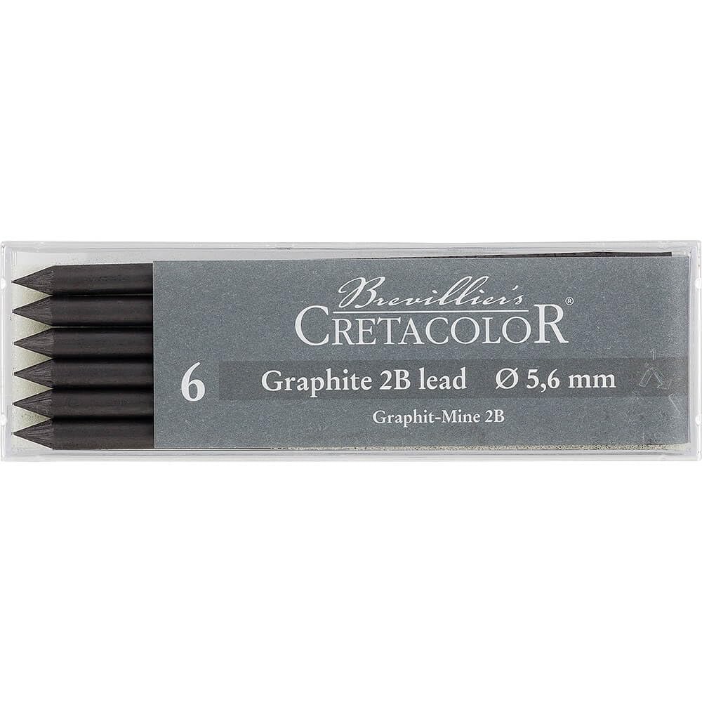 Umetniško grafitno svinčnikovo jedro Cretacolor Special 2B, 6 kos v škatli