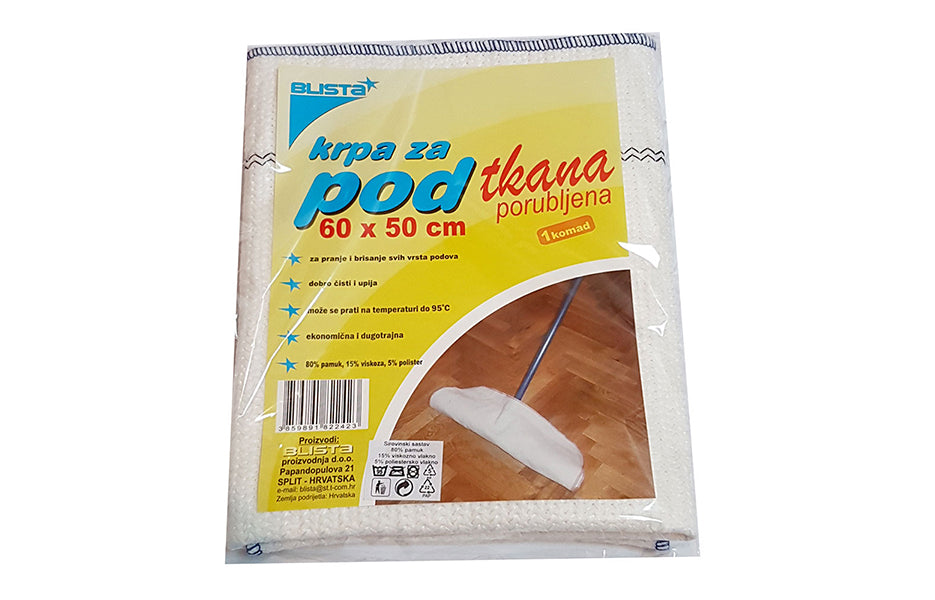 Krpa za pod tkana porubljena 60x50 1/1