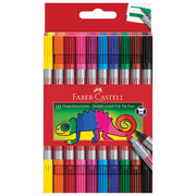 Flomaster šolski 10 barv dvostranski Faber-Castell 151110 blister