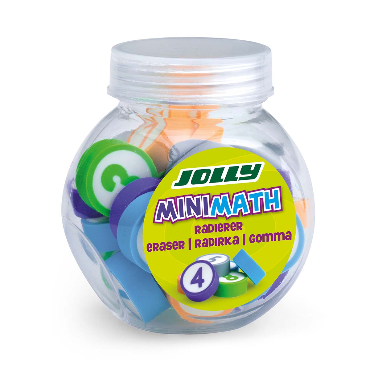 JOLLY Mini gumice matematika, sort, 24 komada u plast.kutiji, 18 kutija u izložbenoj kutiji
