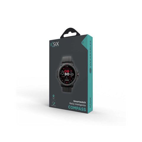 KSIX, smartwatch Compass, GPS, 1.38” zaslon, 7 dana aut., glasovni asistent,crni