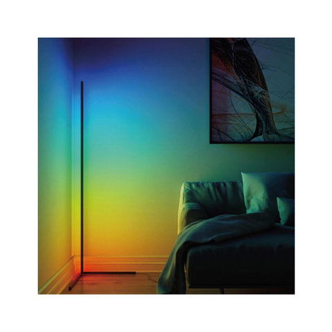 KSIX, kutna podna svjetiljka SmartLED, 140cm, 12W, 450 lumena, daljinski, WI-FI