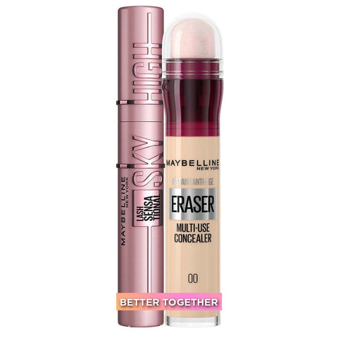 Maybelline New York Lash Sensational Sky High Maskara + Maybelline New York Instant Anti-Age Eraser korektor 00 Ivory Set