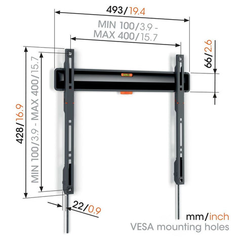 Vogels TVM3403, zidni nosač za ekrane od 32&quot;-77&quot;, fiksni, do 50kg