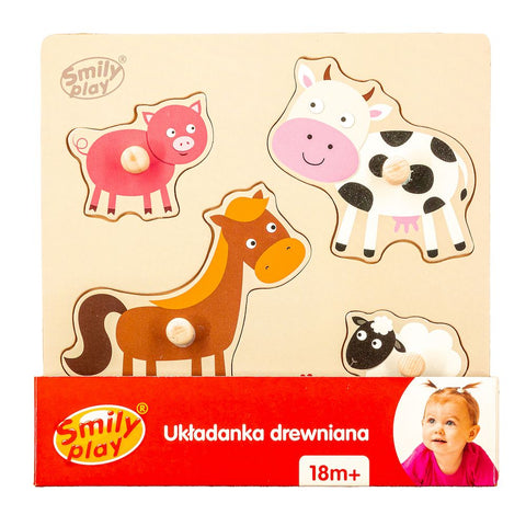 Smily Play drvene puzzle domaće Životinje