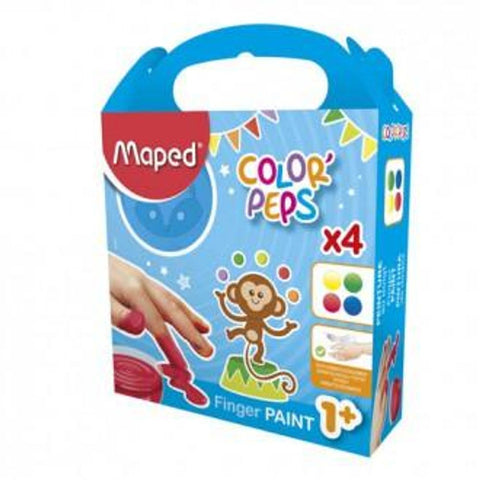 Boje za prste Maped Color&#39; peps, set 4 boje od 80g