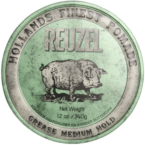 REUZEL Styling Green Pomade Grease Srednje Učvršćivanje i Sjaj za Muškarce 340g