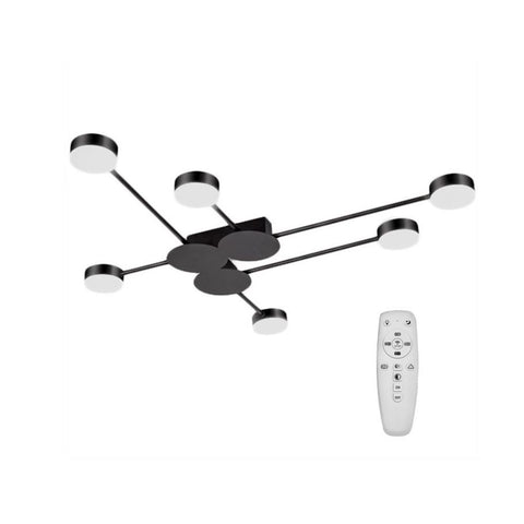 TOOLIGHT MODERNA STROPNA SVJETILKA CRNA 6 KRAKOVA LED APP521-6C