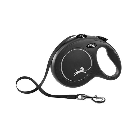 Flexi Vodilica za pse New Classic L do 50 kg Traka, 8 m, Crna