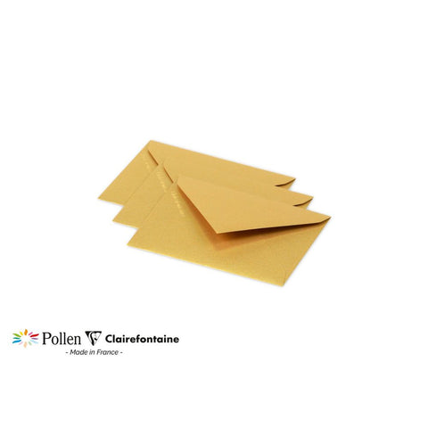 Clairefontaine kuverte Pollen 75x100mm 120gr gold 1/20