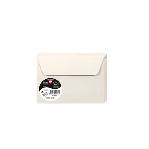 Clairefontaine kuverte Pollen 114x162mm 120gr pearl grey 1/20