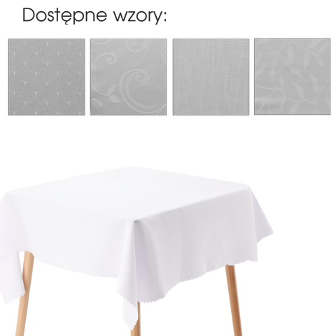 Bijeli stolnjak s različitim uzorcima - 140 x 220 CM-dizajn 3