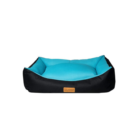 Dubex Ležaj Dondurma Crno-Plavi XL, 95x70x22 cm