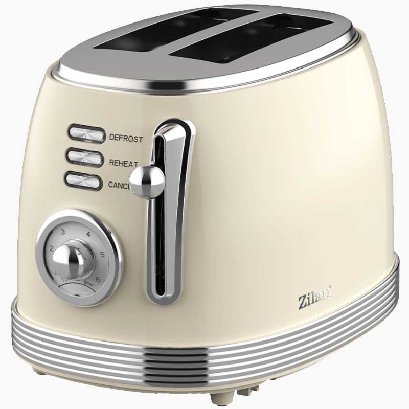Zilan ZLN1191 Toster 2 otvora za kruh, 6 nivoa grijanja, 850W, Retro